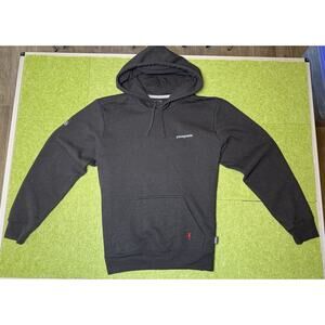 Patagonia Men’s Pullover Hoodie Sweatshirt Black Small Recycled Cotton Fleece